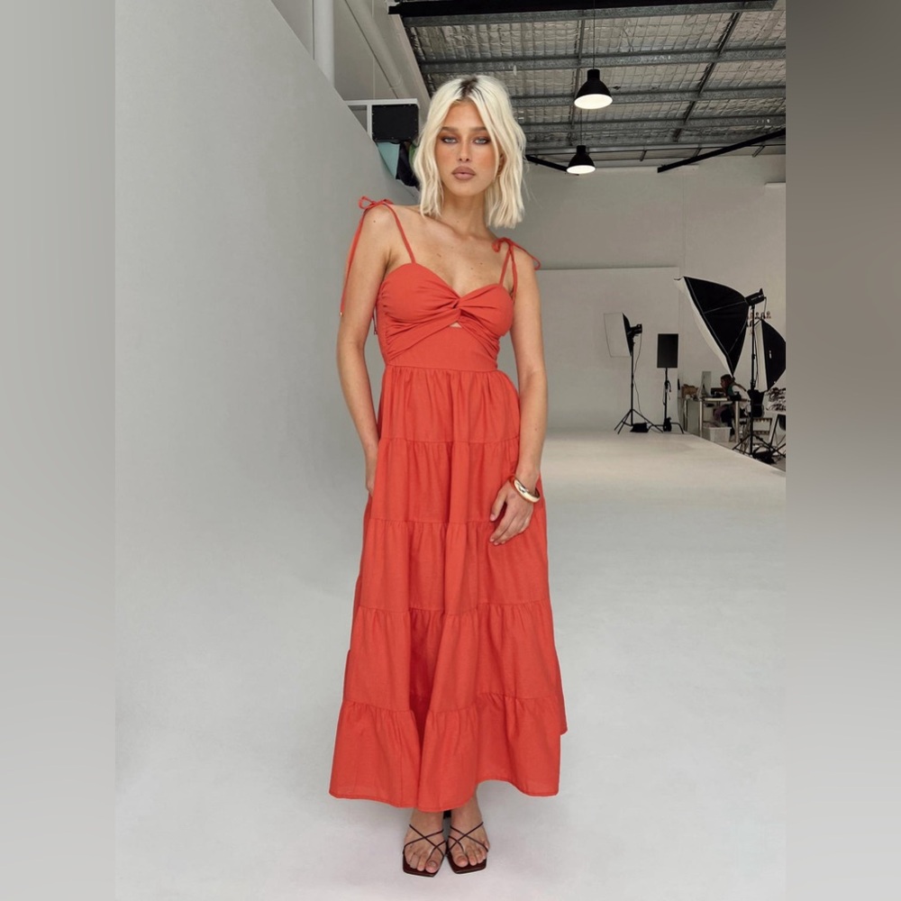 Princess Polly Chavez Midi Dress Red